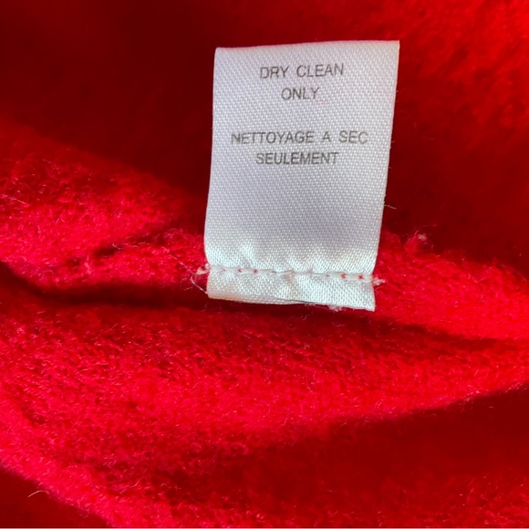 For Cynthia Boiled Wool Sweater Jacket Red Size PL - Picture 10 of 10